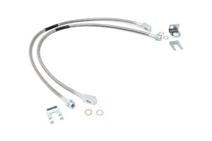 Jeep Wrangler Brake Lines - Front - Rough Country - Extended Steel, 4-6